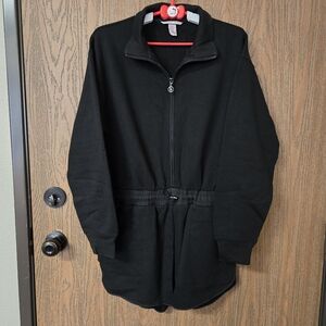 Victoria’s Secret On Point Cotton Fleece Romper One Piece Shorts Black XS